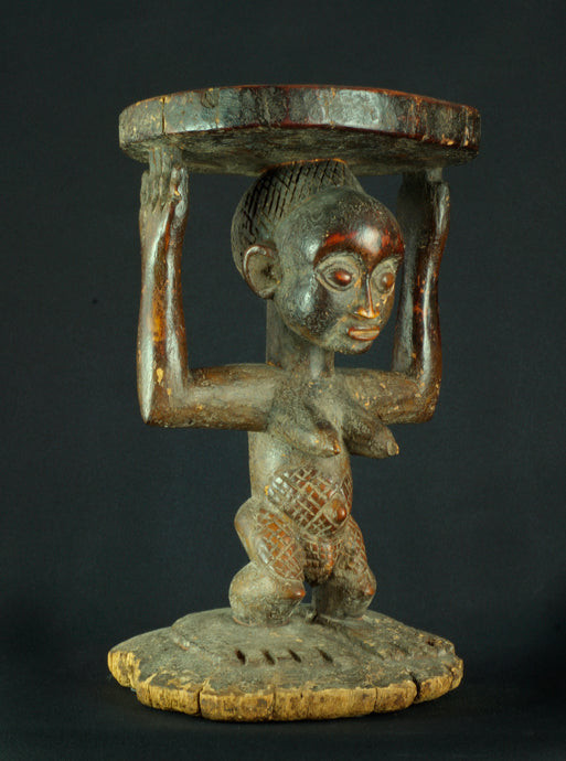 mc0860 Caryatid stool Luba Kanyok Congo