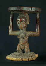 MC1860 Tabouret à caryatide Luba Kanyok Congo Rdc caryatid stool