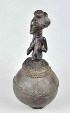 MC1899  Belle calebasse Kabwelulu LUBA demi figure fétiche divination Congo Rdc