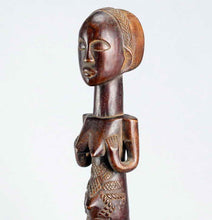 VENDU : SOLD ! MC1703 Belle Statue africaine 35cm LUBA Female Figure Congo DRC African Tribal Art