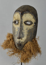 MC1566 Pretty Bearded Lukwakongo Mask Lega Bwami Mask Congo DRC 