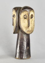 MC1606 Beautiful statuette 3 heads Lega Three-headed Figure Congo African Art 