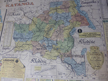 SOLD / SOLD! RARE MAP OF THE STATE OF KATANGA 1960 DRESSEN Congo ephemeral map land of happiness MC0260 