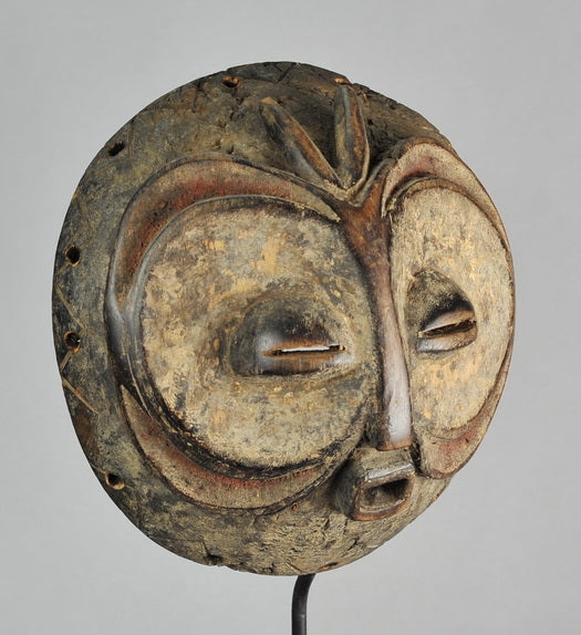 SOLD / SOLD! MC1144 BEMBE Exceptional zoomorphic owl mask - Owl initiation Mask - Congo DRC Luba style