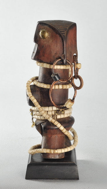 Statue Ancienne Azandé En Bois - Art Tribal Africain, RDC Zaïre, 35 Cm, Période XIXe Siècle Ou Avant